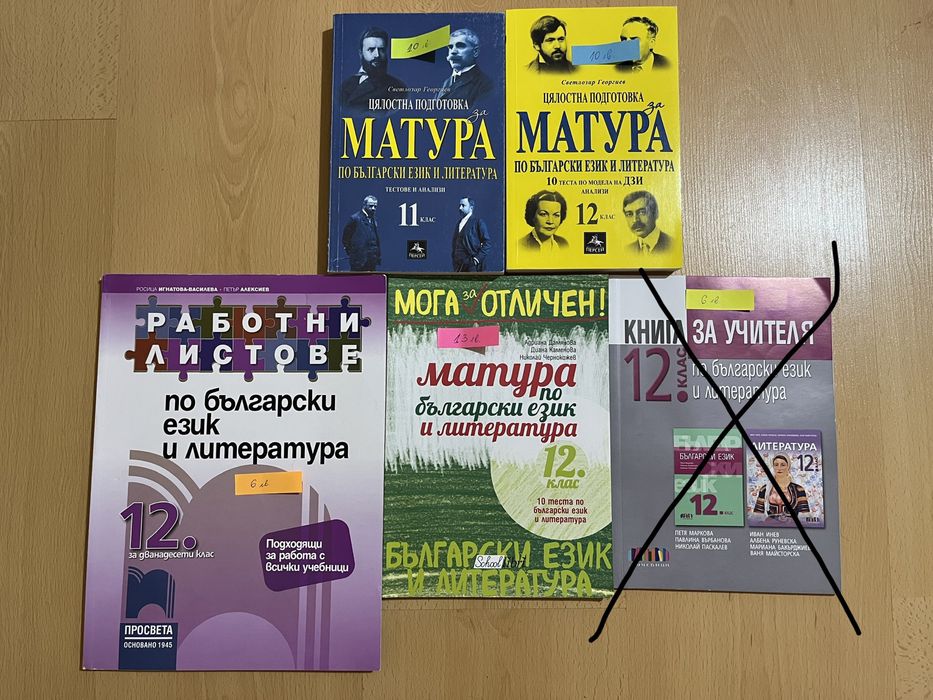 Помагала за матурата (ДЗИ) по БЕЛ и биология за 12 клас