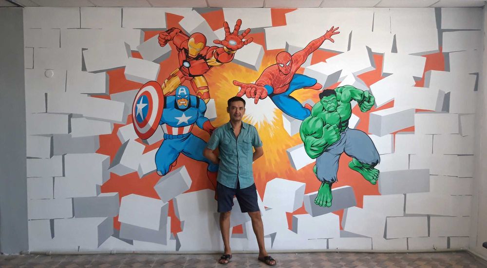 Роспись стен в Каскелен