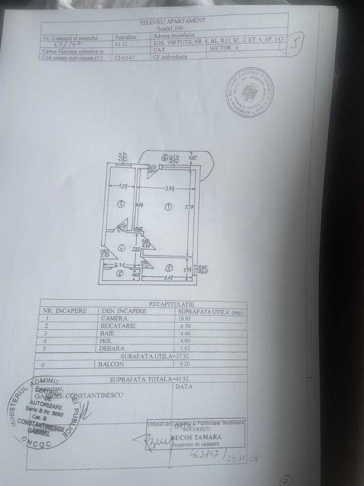 Vând garsonieră decomandată Lujerului