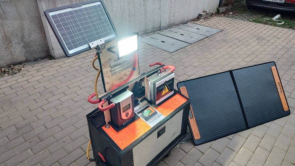 Мобилна  соларна станция 1000W/120Ah/150 W  Solar -  чиста синусоида