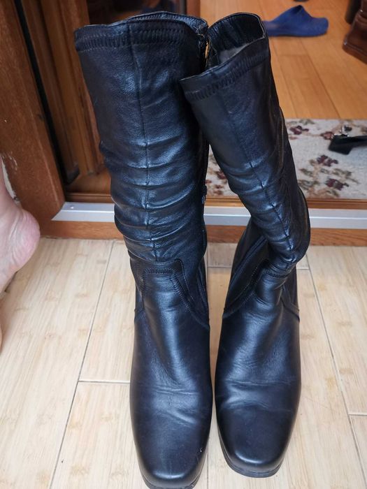 Cizme de piele toc de 6 cm NOI nepurtate