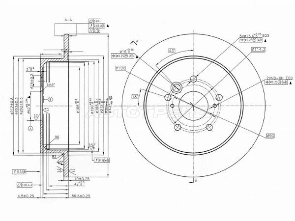 Диск тормозной задний Chery Tiggo 3