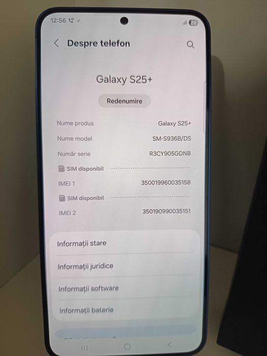 Samsung S25 Plus 5G 12GB RAM/256GB/Navy/Bateria 100%/Cutie ID9744