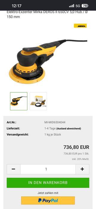 Șlefuitor  mirka 5.0