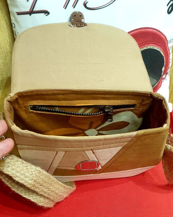 Дамска раница и чанта от дънков плат