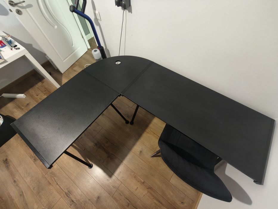 Birou de colt in L, Hurazo, 154x117x74, otel & MDF