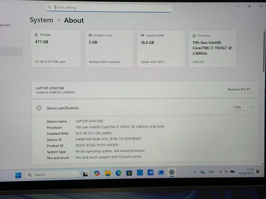 ASUS ZenBook Duo 14 UX482EG