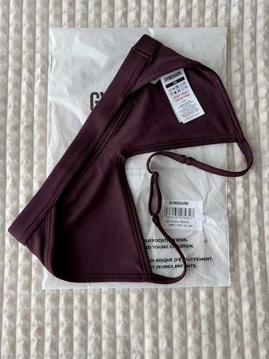 Bustiera Gymshark Minimal Halterneck Cherry Purple