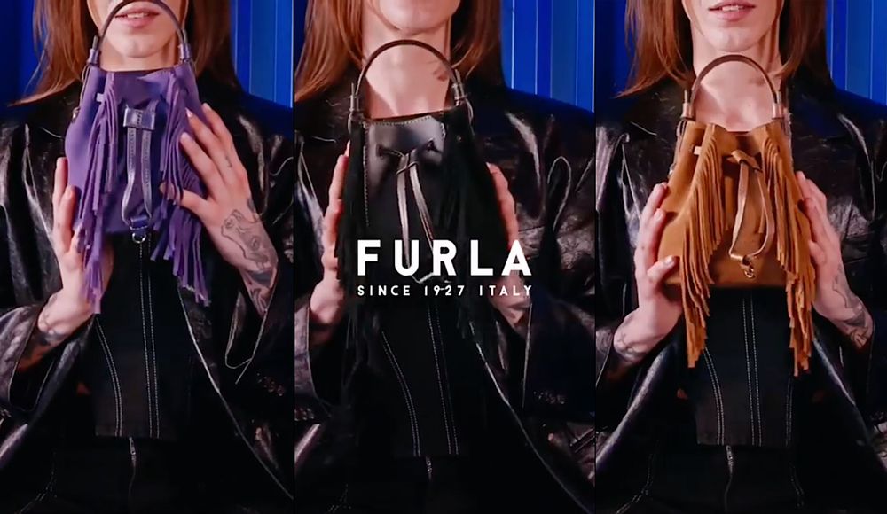 Чанта Furla Miastella Fringe bucket bag, нова