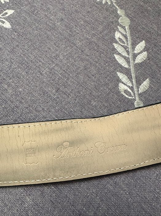 Дамски черен колан с тока от естествена кожа - лак