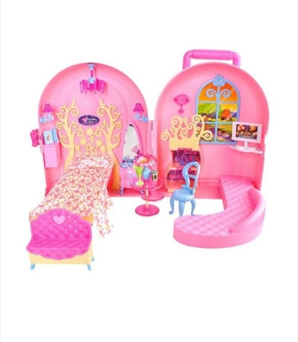 Casa de papusi in valiză, cu accesorii