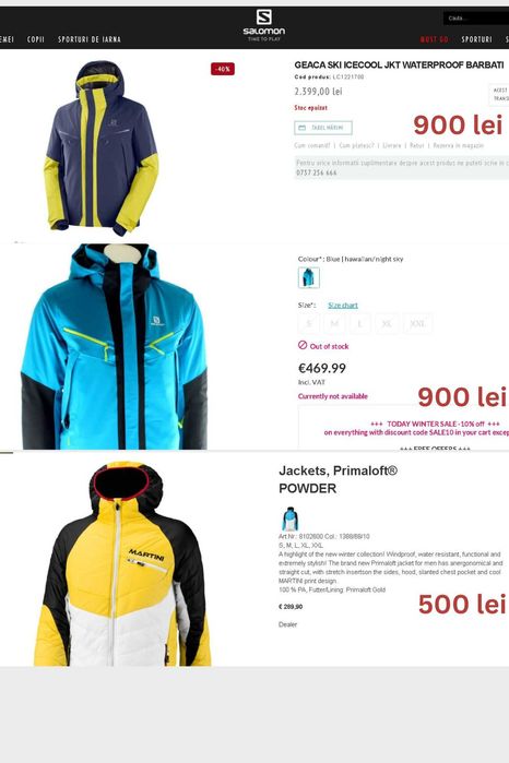 Geaca ski de tura Salomon Marmot Dynafit Millet Mammut