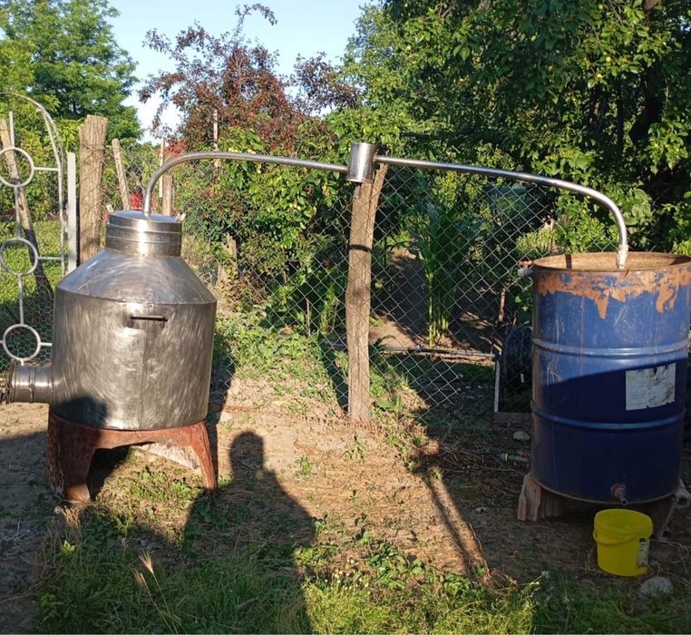 Cazan țuică din crom alimentar