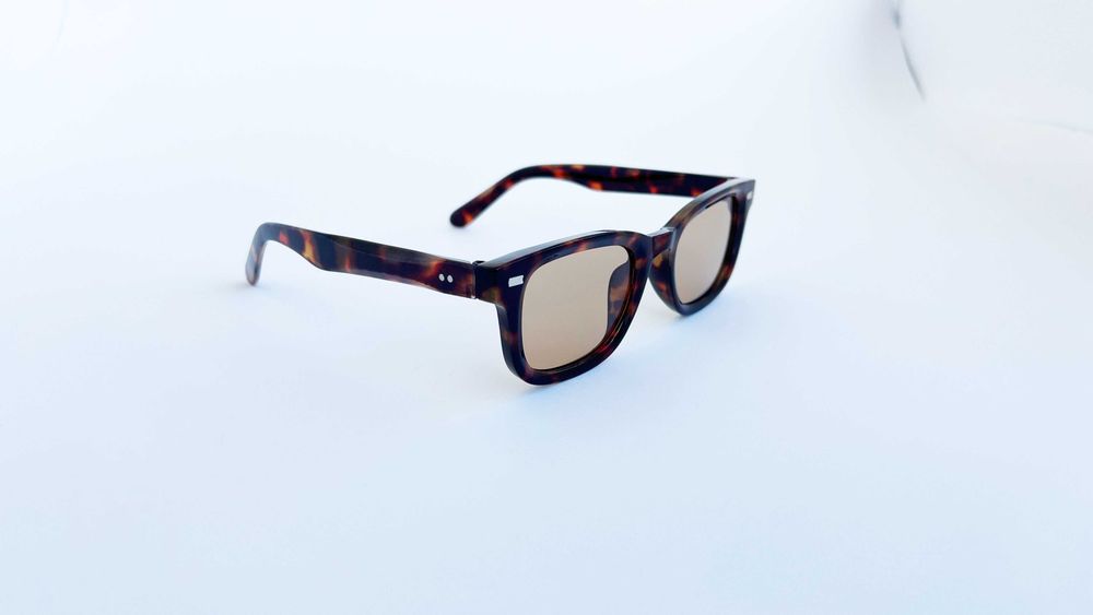 Ochelari de soare Moscot Klutz Style - Rama portocalie Lentile verzi