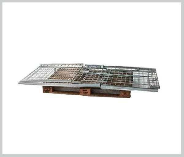Boxpalet metalic # Container grilaj pliabil pe palet # gitterbox cusca