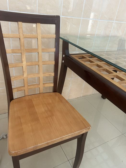 Стол дерево 6 стульев