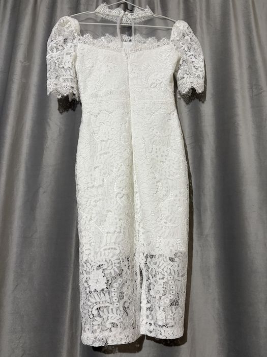 кружевное платье миди, размер 38