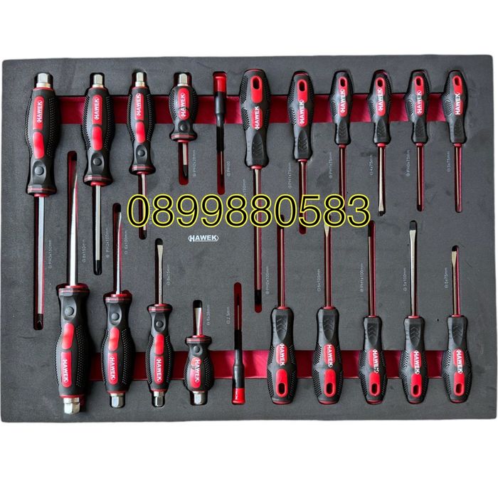 Шкаф с инструменти със 7 чекмеджета 5 пълни Hawek