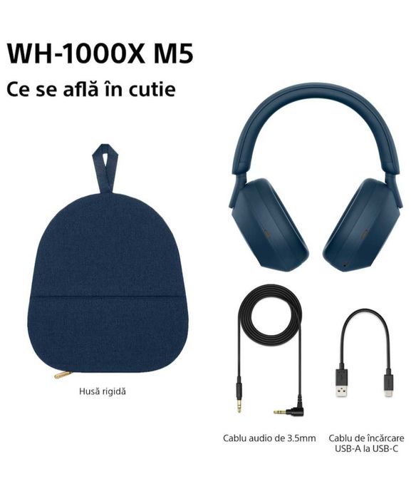 Casti Sony WH-1000XM5L, Wireless, factura si garantie
