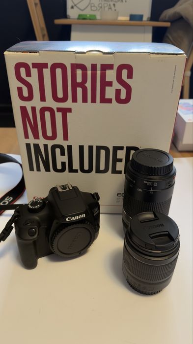 Canon 4000D + обектив 18-55mm | Почти нов | В гаранция