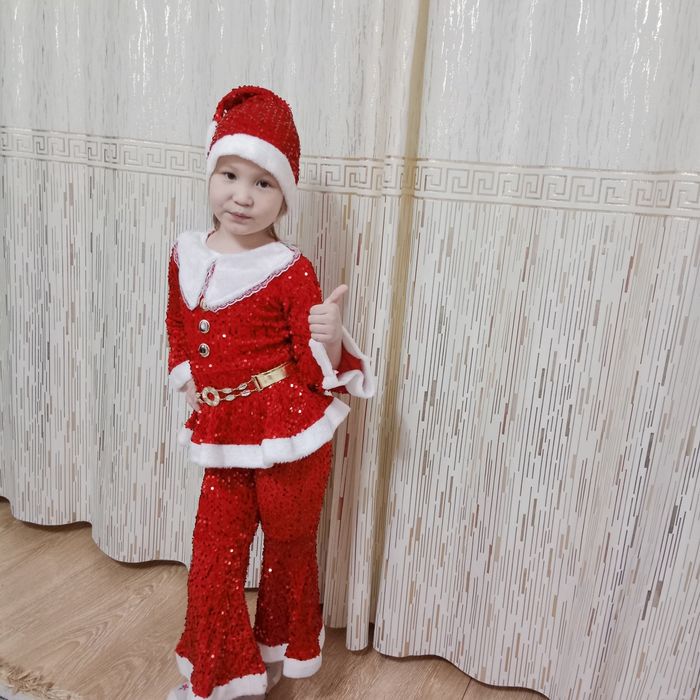 Костюм Санты на прокат, рост 120 см