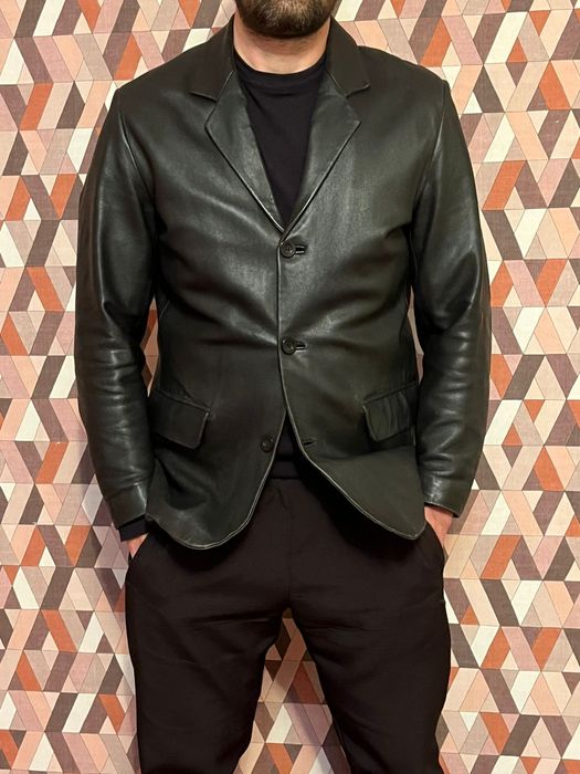 Кожаный пиджак. Кожа оригинал.