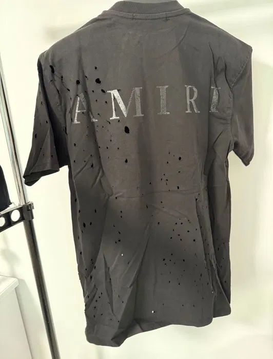 compleu pantaloni scurti tricou amiri disstressed piele