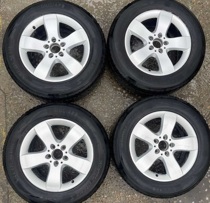 Set jante aliaj R17 Mercedes 5 x 112 cu anvelope de iarna