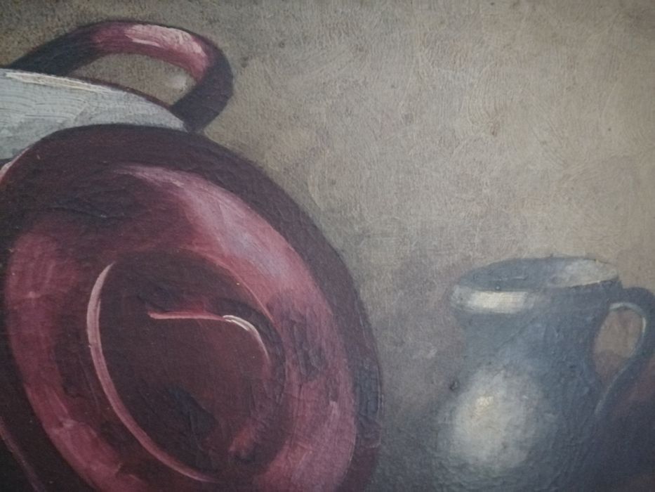 Ulei pe panză Natura statica: crapul