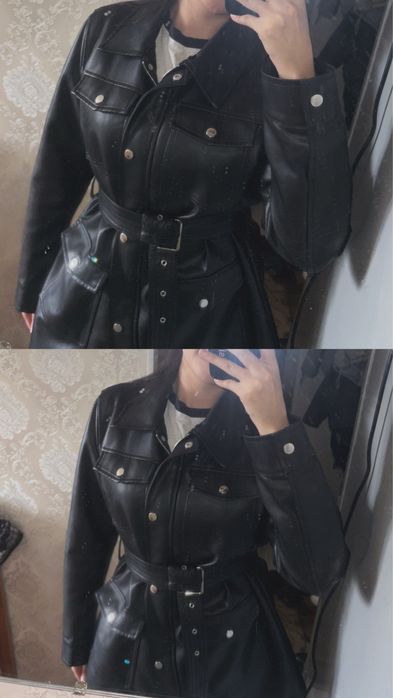 кожак, джемпер, туфли, юбка