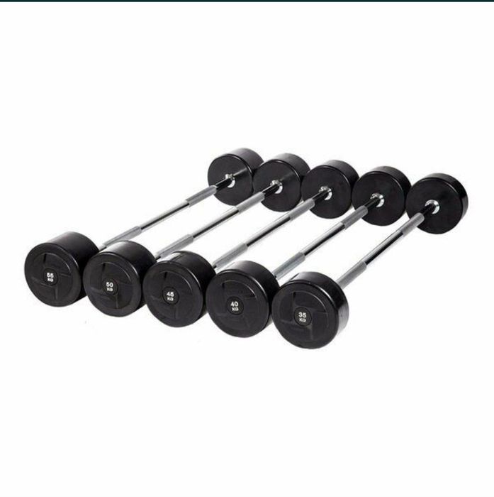 Неразборная резиновая штанга Штанга гантел фиксированная..