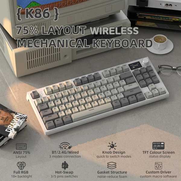 Attack Shark K86 Wireless Mechanical Беспр/механическая клавиатура 1,4