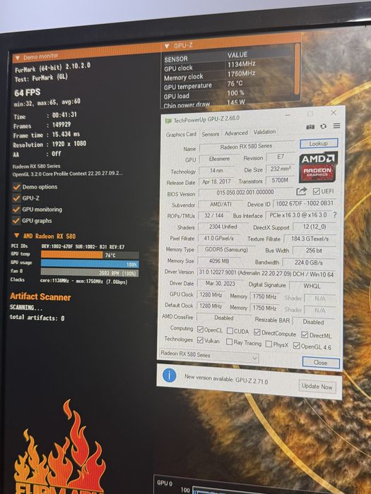 Видеокарта AMD Radeon RX 580 4GB