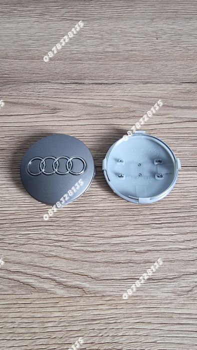 Капачки за джанти Audi 60мм графит комплект 4бр
