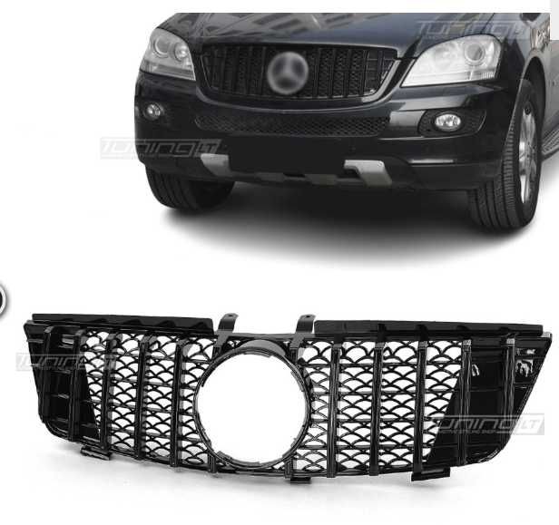 Решетка Мерцедес МЛ Черен гланц Mercedes ML W164 черна Тунинг