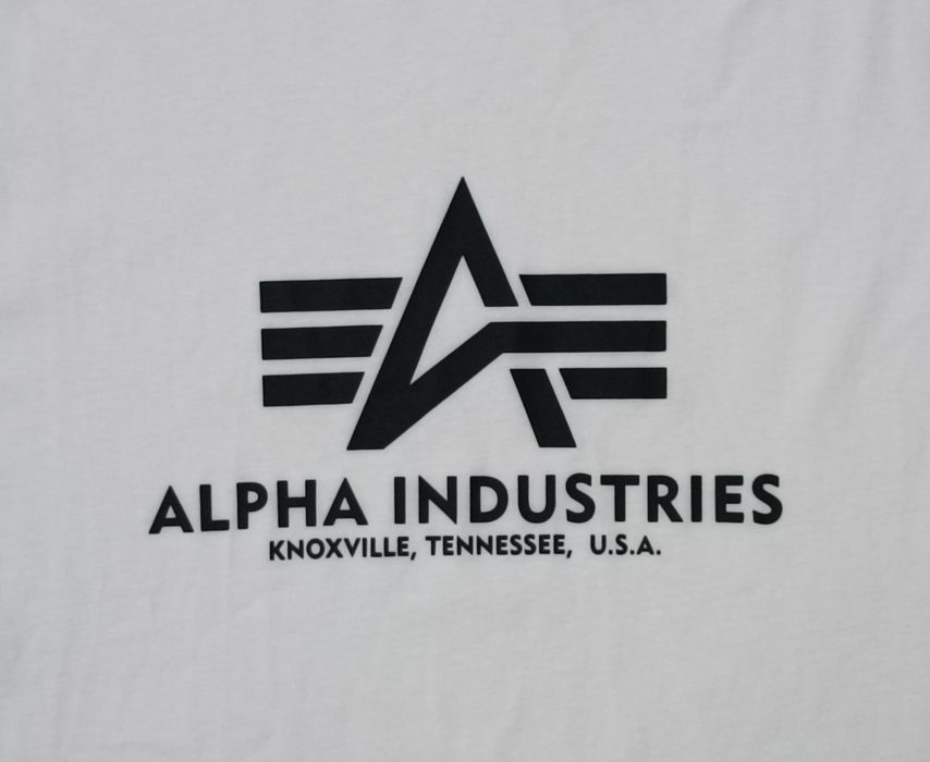 Alpha Industries оригинална блуза XL памук бяла фланелка