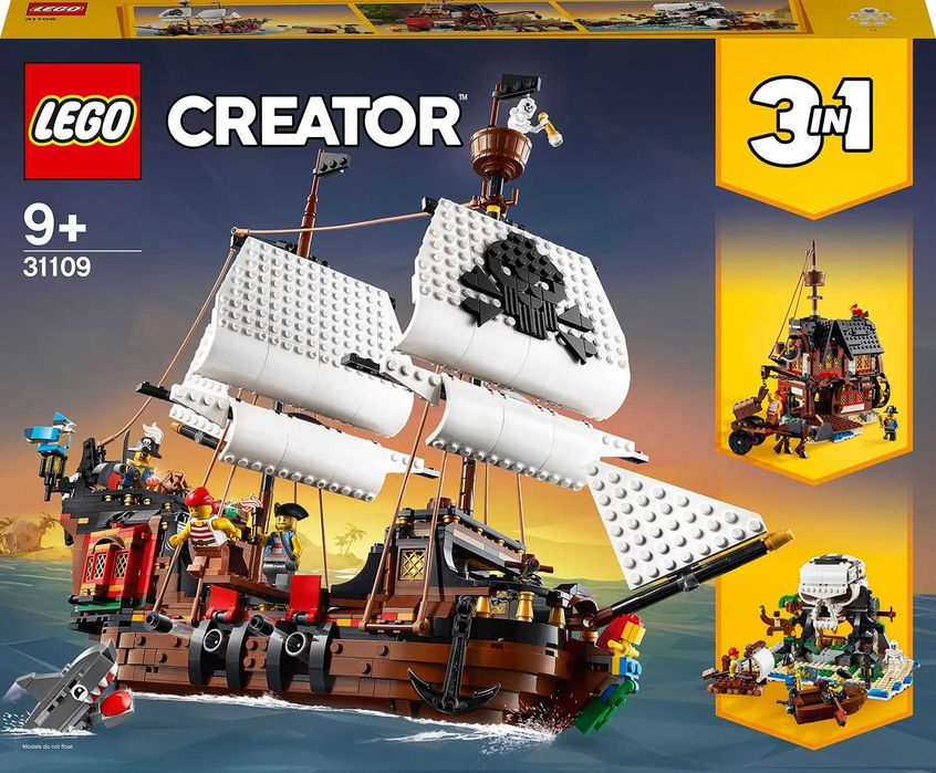 НОВО LEGO Creator 3 в 1 31109 - Пиратски кораб