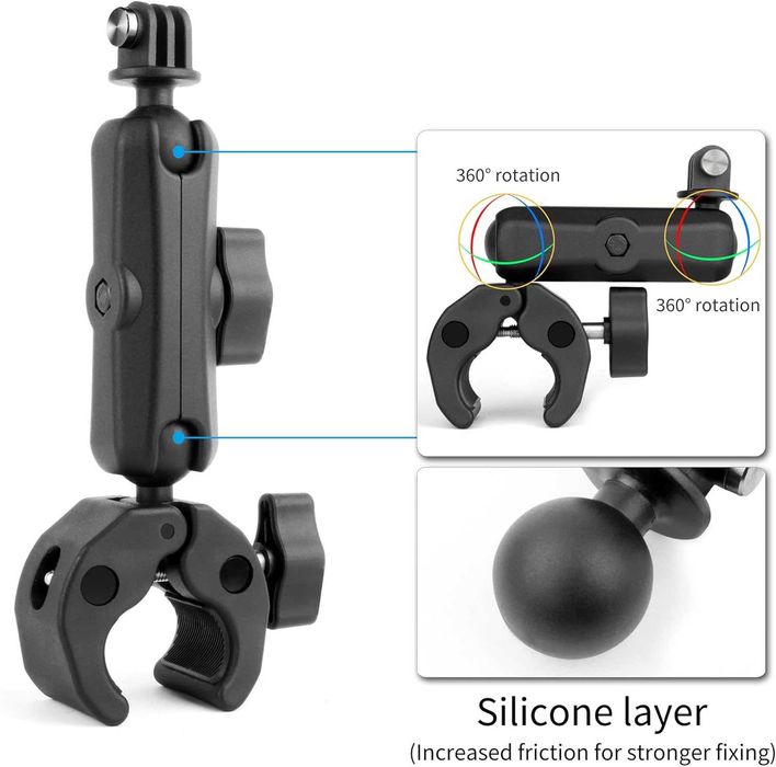 SOONSUN Супер скоба за закрепване с двойни 360° сферични глави