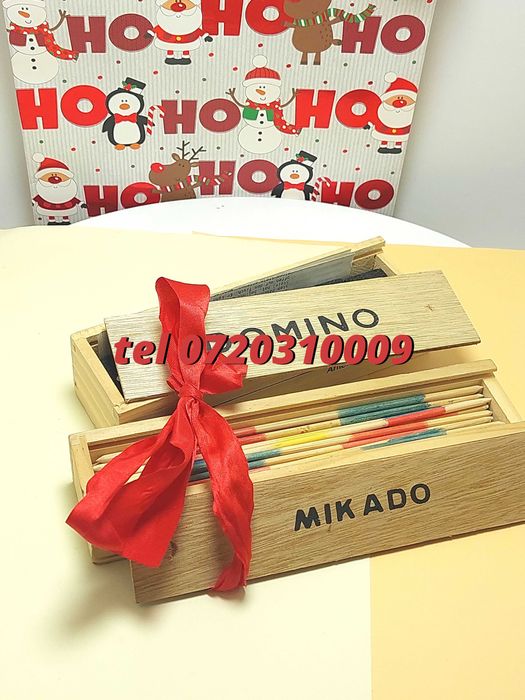 Pachet De Sarbatori  Joc Marocoo mikadoSi Domino  Transport Gra