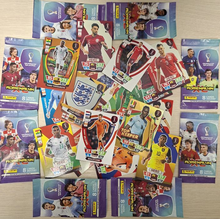 PANINI ADRENALYN XL 2022 World cup cards.