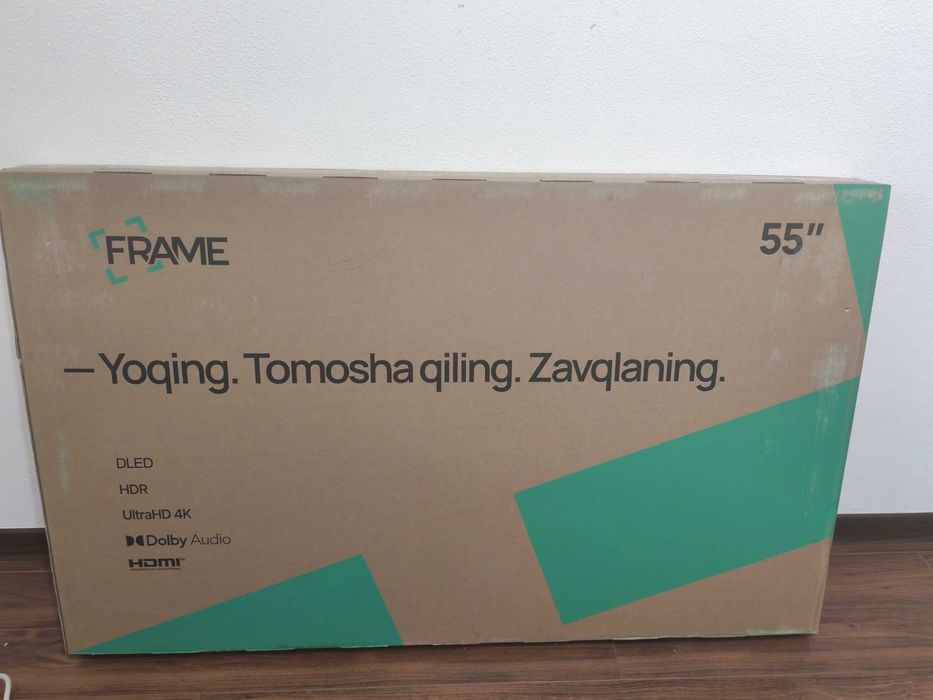Телевизор Prime 55. Андроид смарт тв. Новый в упаковке.