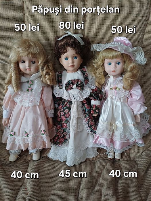 Păpuși porțelan 40 cm