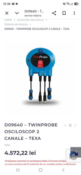 Kit de osciloscop Texa Twinprobe cu 2 canale