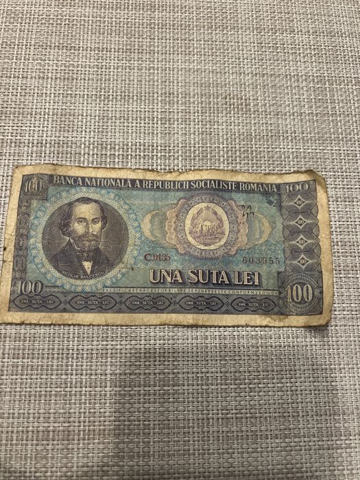 Bancnota Una Suta Lei 1966 Niclae Balcescu RSR