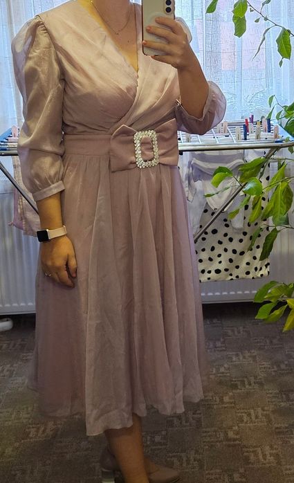 Rochie elegantă roze, mărimea 44