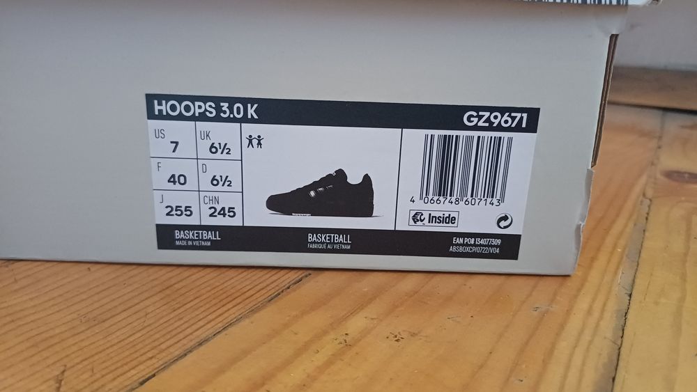 Кецове Adidas HOOPS 3.0 K GZ9671 номер 40