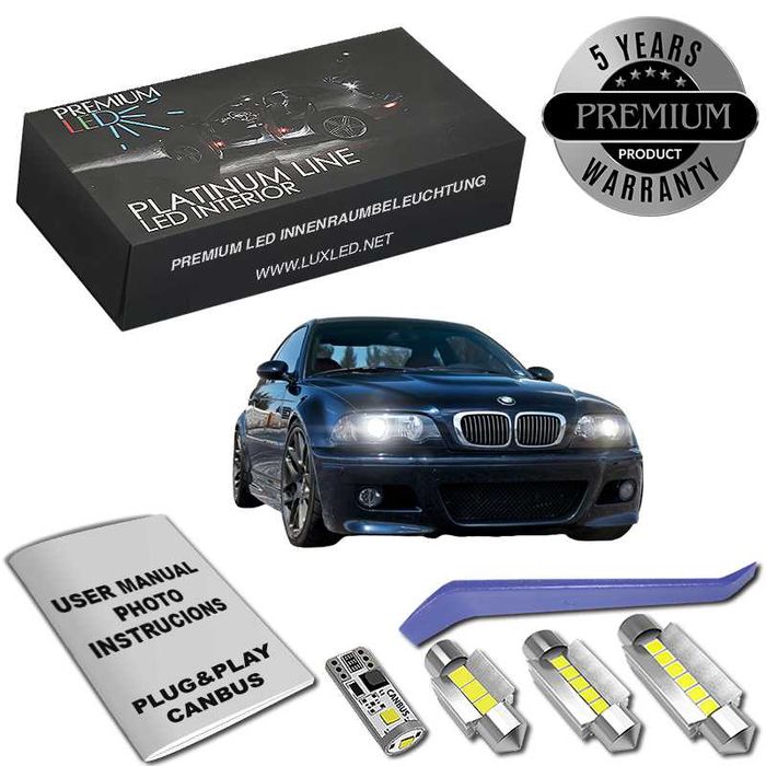 BMW E46 E90 F30 E91 F31 LED интериор комплект Canbus 3г ГАРАНЦИЯ