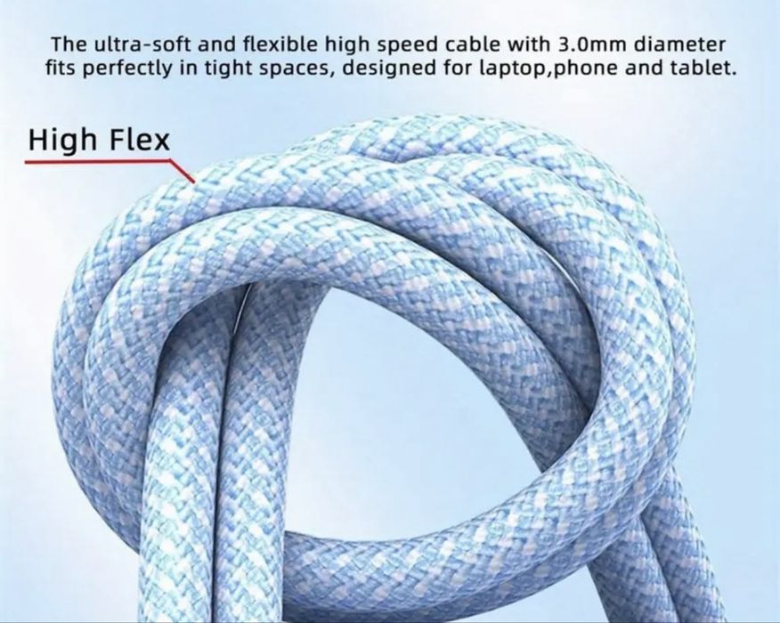 Cablu USB C Fast Charge 60W - 1m, compatibil iPhone/ Samsung