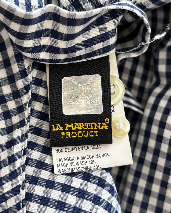 Cămașă La Martina Buenos Aires 3XL – Bumbac 100% – Carouri Navy Blue