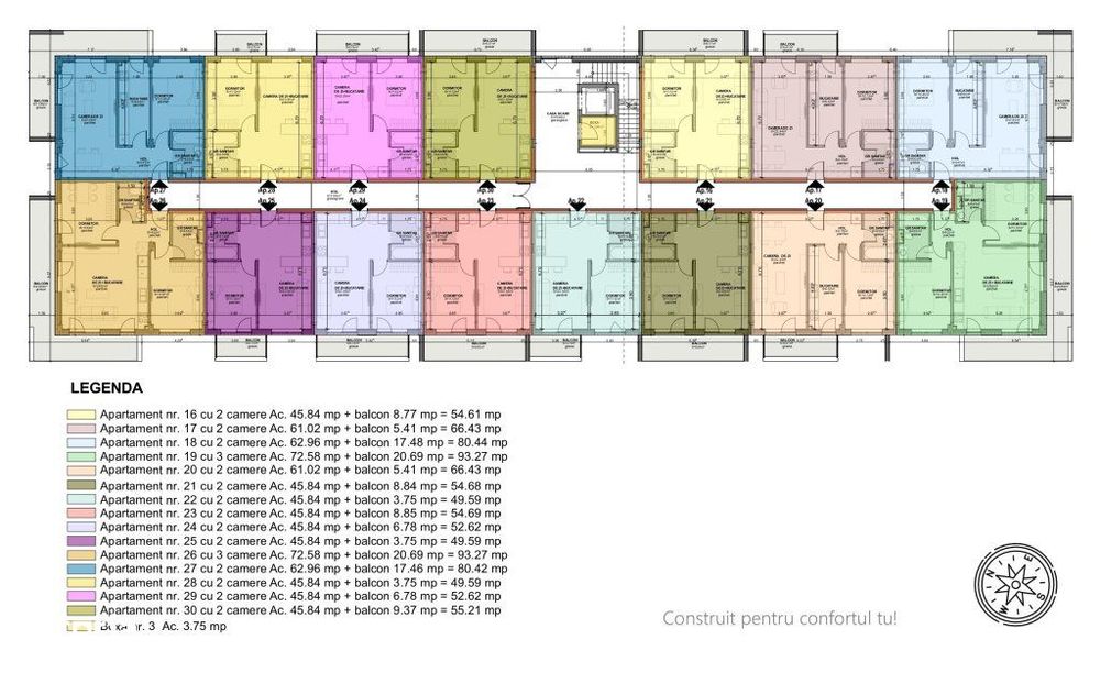 Apartament 2 camere ,etaj 1 , Mărgeanului proiect nou,comision 0 %